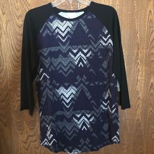NWT - Lularoe Randy print large shirt